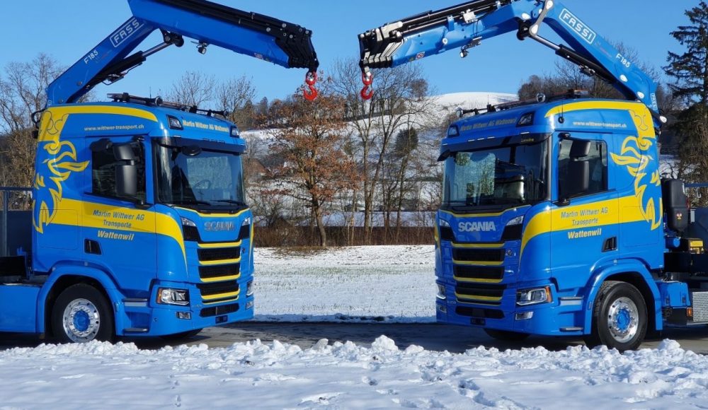 Two-Fassi-F185A-2-25-xe-dynamic-cranes-installed-onto-3-axle-Scania-R450-vehicles-CH-1